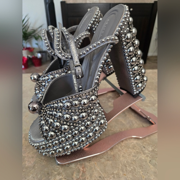 Vera Wang Shoes - AZALEA WANG ASTRELLA HEMATITE EMBELLISHED SANDAL.  SIZE  10